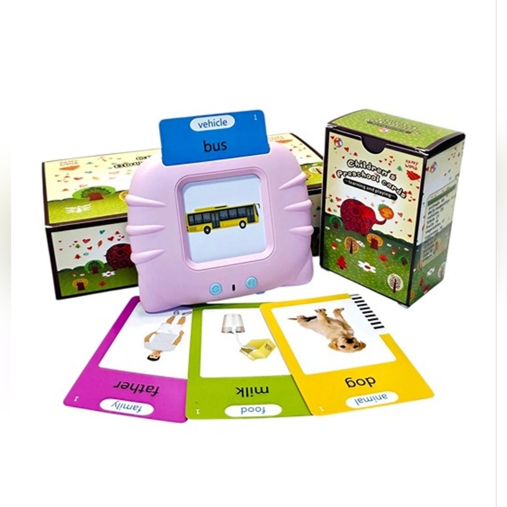 Talking Flash Cards for toddlers with sound, 112cards/224words, Educational toy